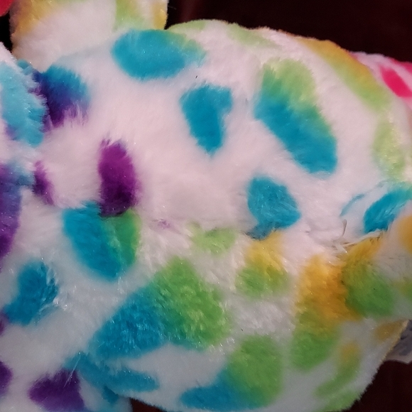 Triceratops Rainbow Hearts Build a Bear 17 inches H x 8 inches W. Multicolors - Picture 6 of 10